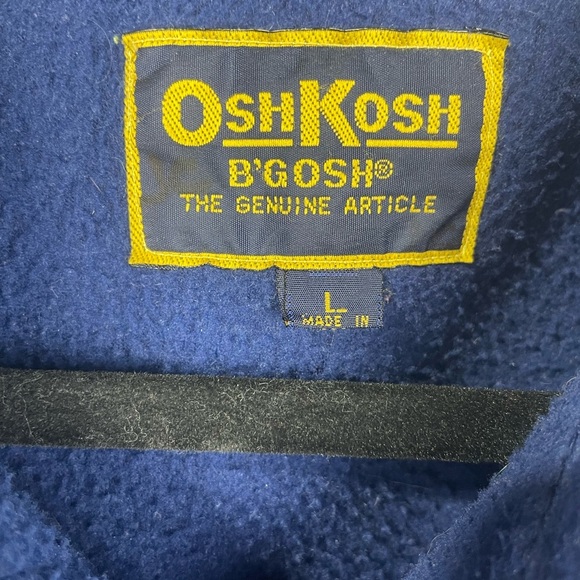 OshKosh Blue Lined Vintage Sleeveless Windbreaker Vest Mens Large GUC - Picture 5 of 10